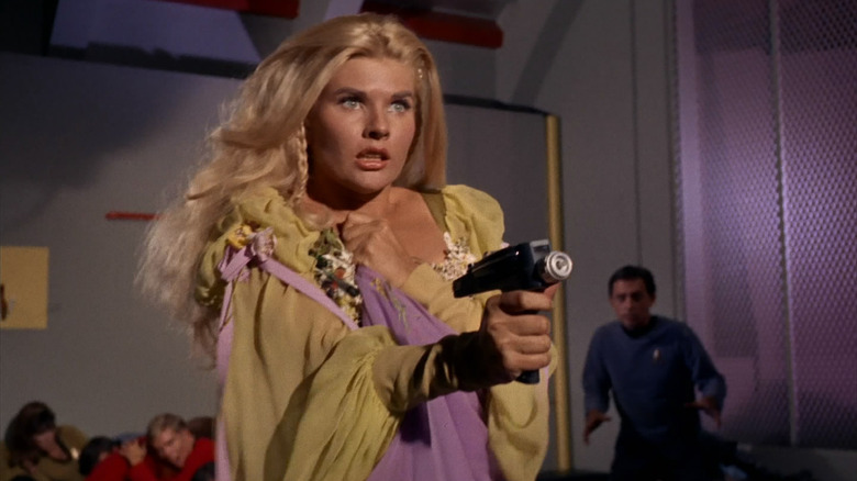 Lenore Karidian with phaser