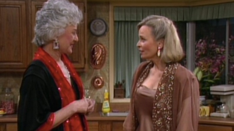 Bea Arthur and Bonnie Bartlett talking