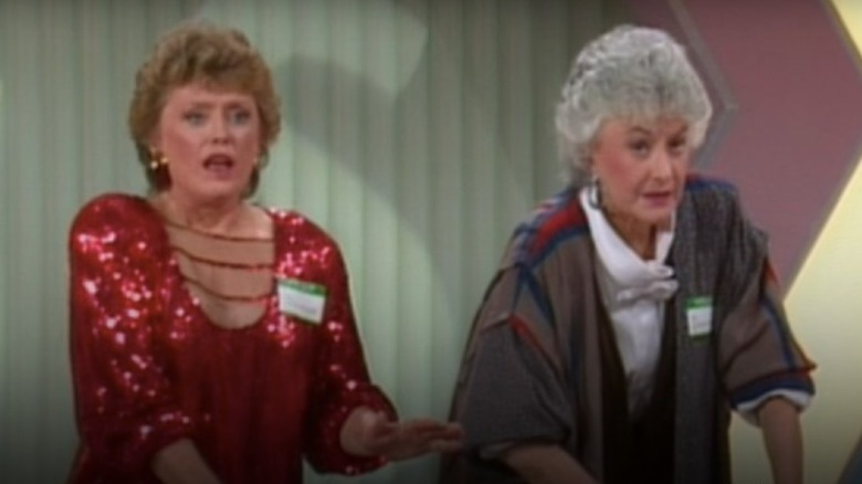 Rue McClanahan and Bea Arthur on a game show