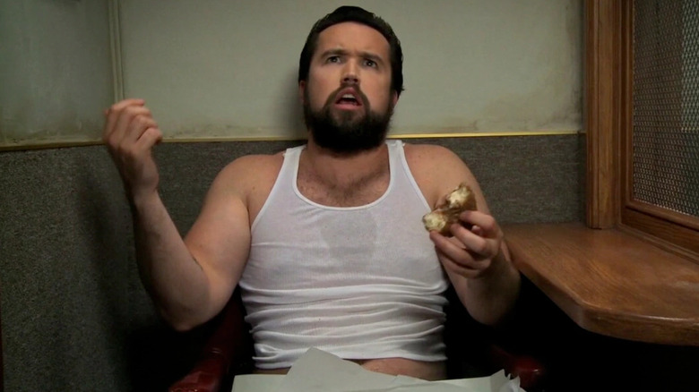 Rob McElhenney eating sweating in It's Always Sunny in Philadelphia