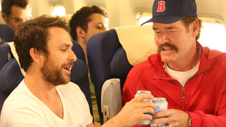 Charlie Day and Wade Boggs cheers The Gang Beats Boggs