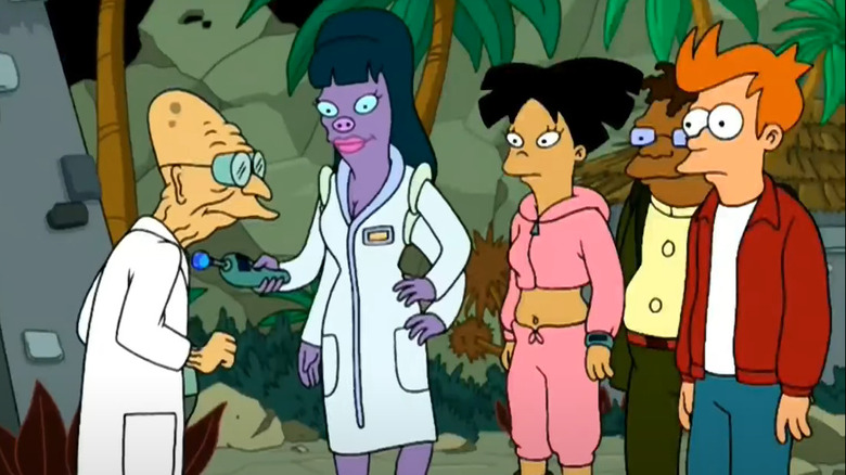 Professor Farnsworth at age-reducing spa