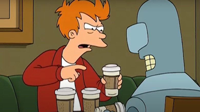 Fry yelling at Bender