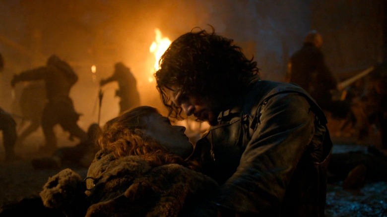 Jon holds Ygritte