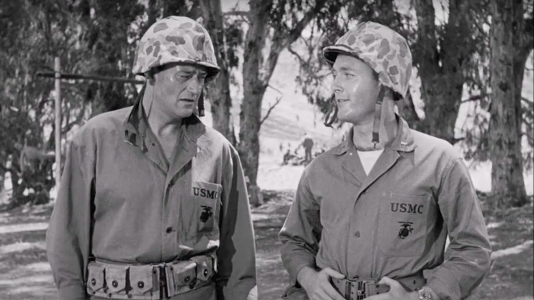 John Wayne camo helmet marine corps uniform Sands of Iwo Jima