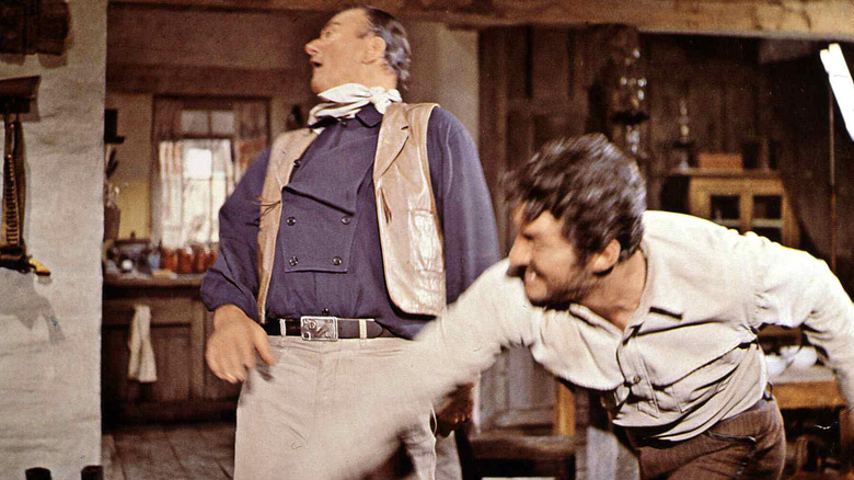 Dean Martin punches John Wayne in the Sons of Katie Elder"