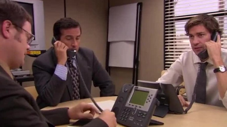 Michael and Jim in The Office