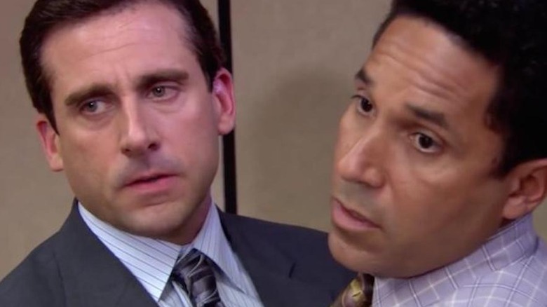 Michael and Oscar uncomfortable in The Office