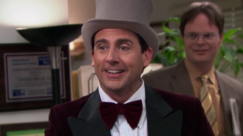 Michael as Willy Wonka in The Office