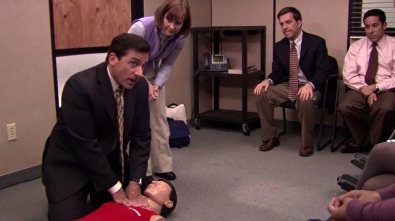 Michael performs CPR in The Office