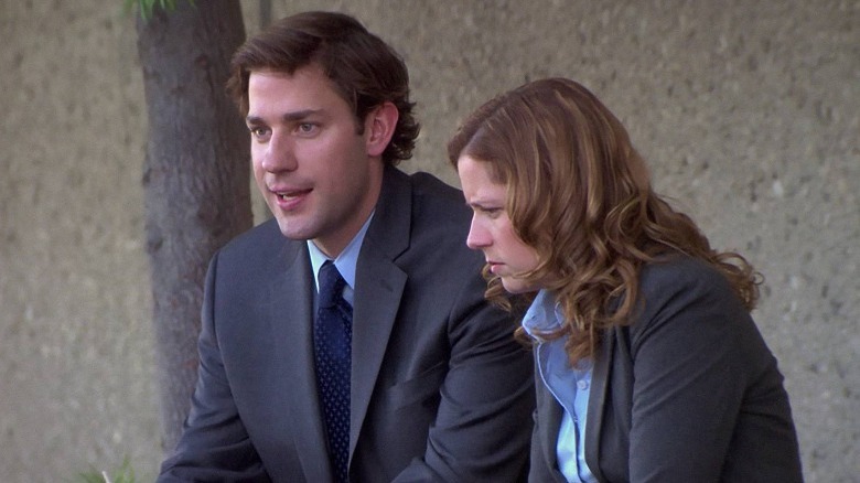 Jim consoling Pam in The Office