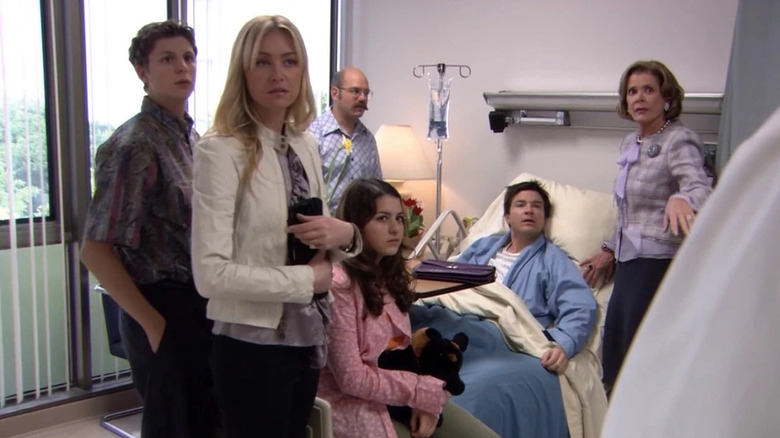 The Bluth family in a hospital in Arrested Development