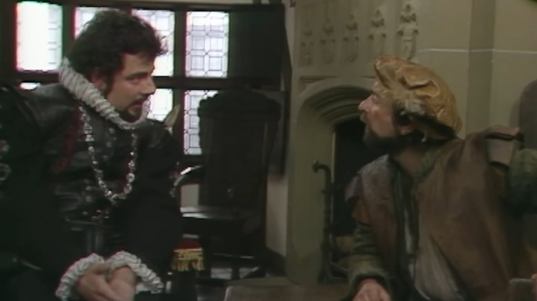 Blackadder's Edmund Blackadder talking to Baldrick