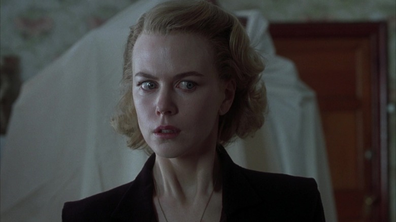 Nicole Kidman's Grace looking scared in The Others