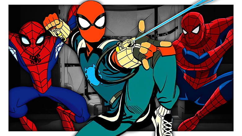 Header of different animated Spider-Men: Spectacular Spider-Man, Friendly Neighborhood Spider-Man, and 1994 Spider-Man