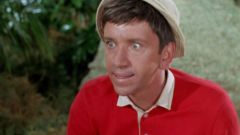 Bob Denver's Gilligan looking dismayed on Gilligan's Island