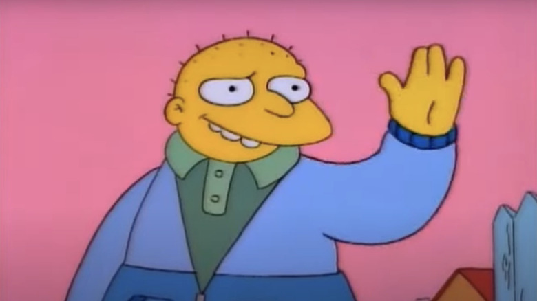 Leon Kompowsky waves in The Simpsons