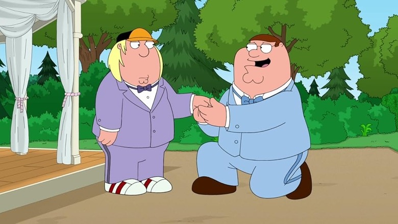 Chris and Peter getting married in Family Guy