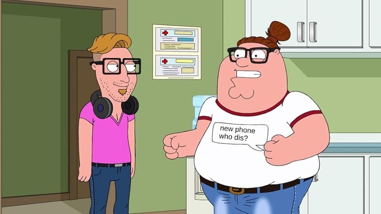 Peter in a millennial outfit in Family Guy