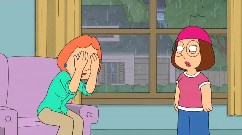 Meg making Lois cry in Family Guy