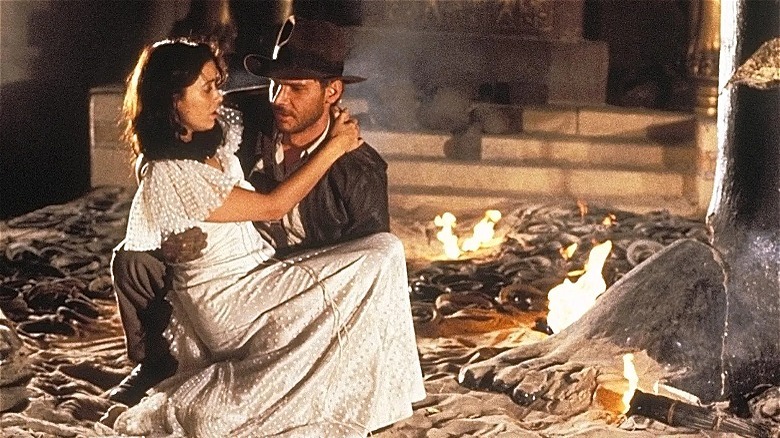 Indiana saves Marion in Raiders of the Lost Ark