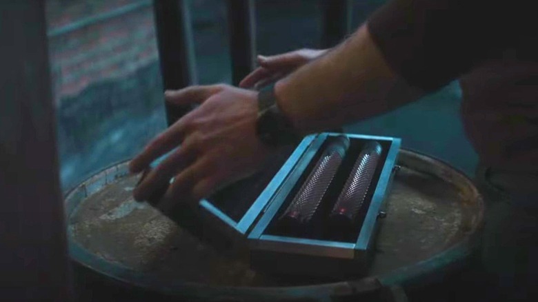 Matt Murdock opens a box revealing his batons