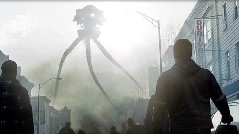 The tripod prepares to attack "War of the Worlds"