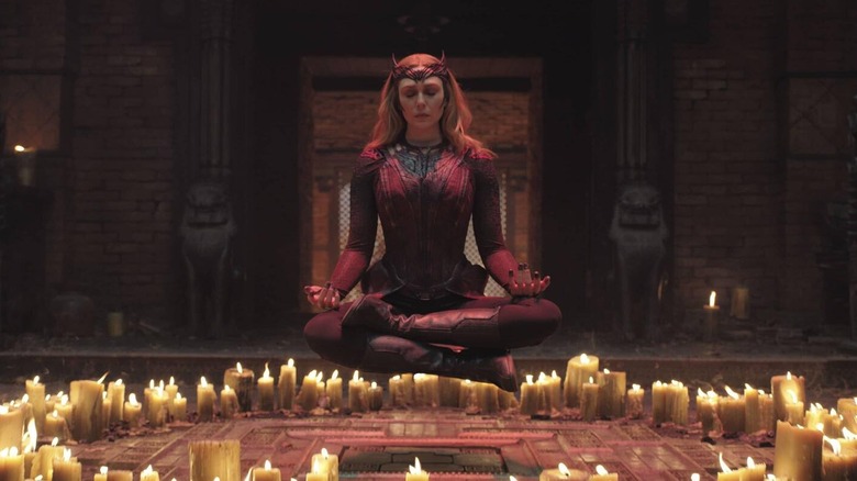 Multiverse of Madness Scarlet Witch meditating above candle circle