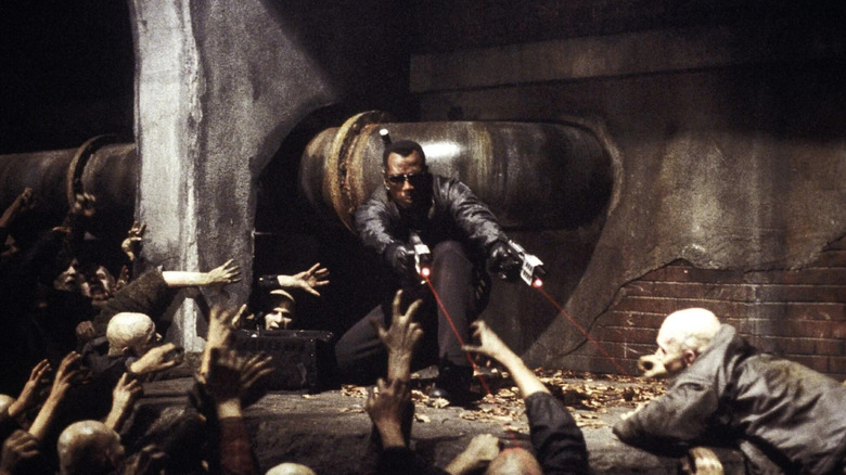 Wesley Snipes dual-wielding against vampires