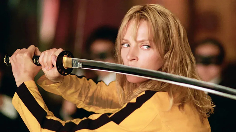 Uma Thurman with Sword in Kill Bill