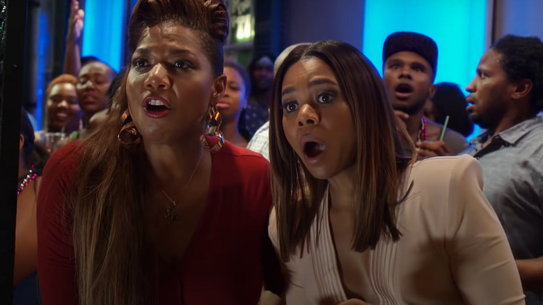 Queen Latifah and Regina Hall look surprised