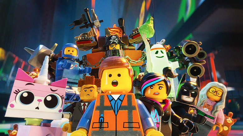 The LEGO Movie characters gathered together