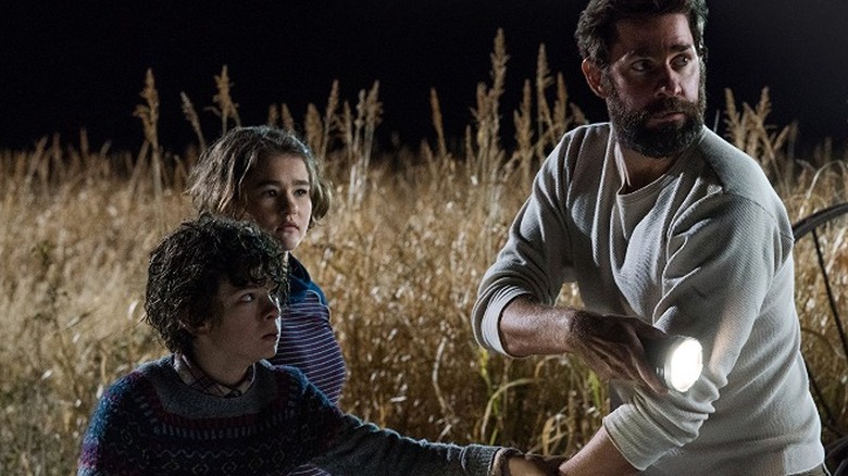 Krasinski protects his kids in A Quiet Place
