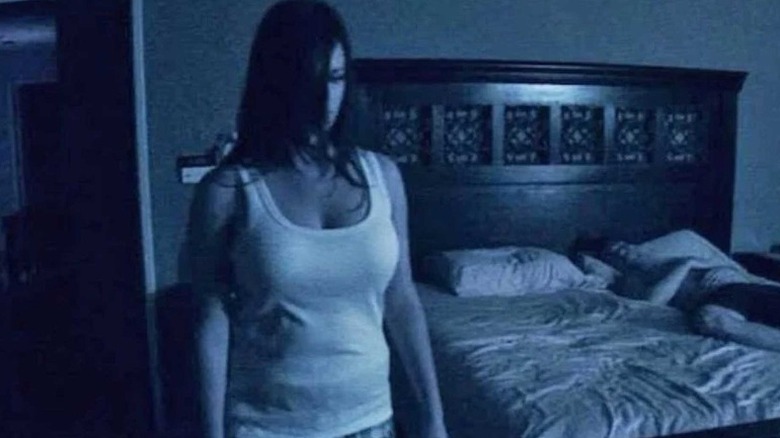 Katie gets up at night in Paranormal Activity 