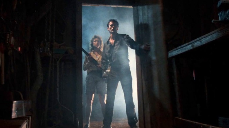 Ash enters cabin in Evil Dead II