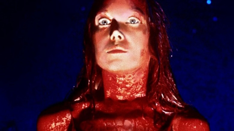 Carrie covered in blood