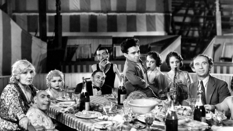 The cast of Freaks eats dinner