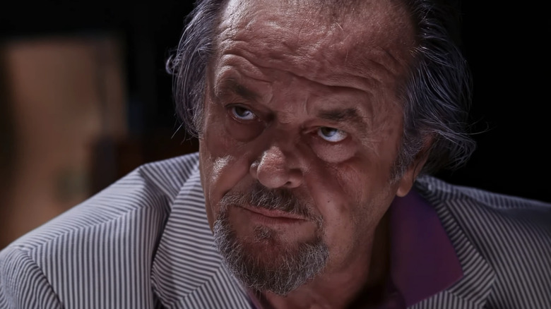 Jack Nicholson's Frank Costello stares intensely in The Departed