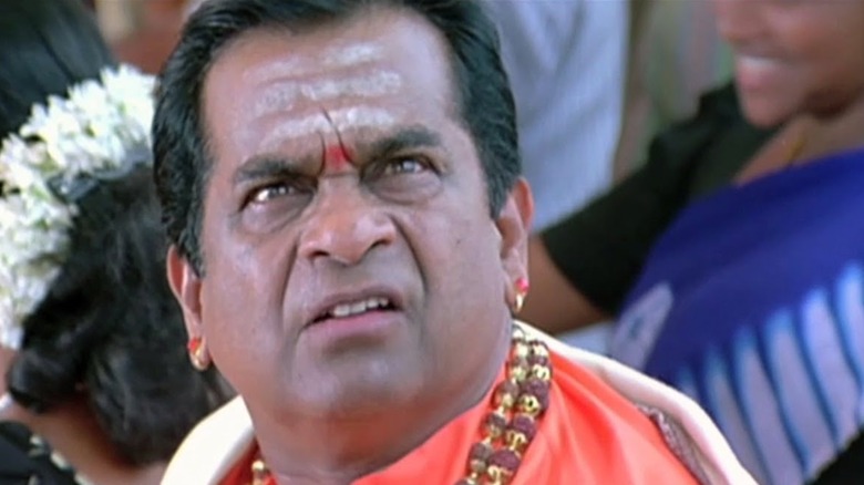 Brahmanandam looking confused in the film Aata