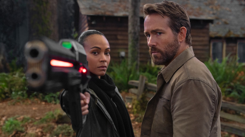 Zoe Saldana and Ryan Reynolds in The Adam Project