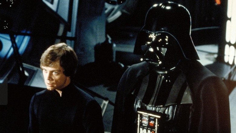 Luke Skywalker and Darth Vader in Star Wars: Return of the Jedi