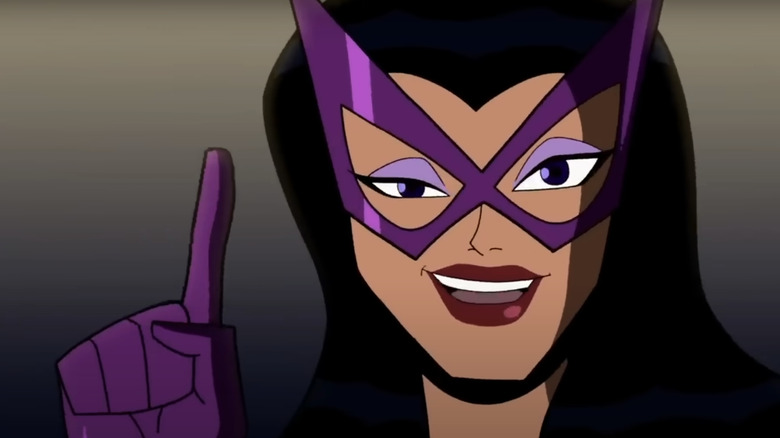 Huntress wags her finger in Batman The Brave and the Bold