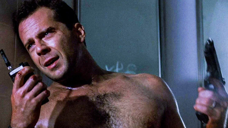 John McClane confesses his sins to Al Powell over a walkie-talkie in Die Hard