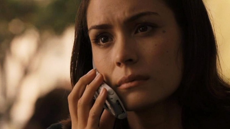 Beth receiving the eerie phone call in One Missed Call