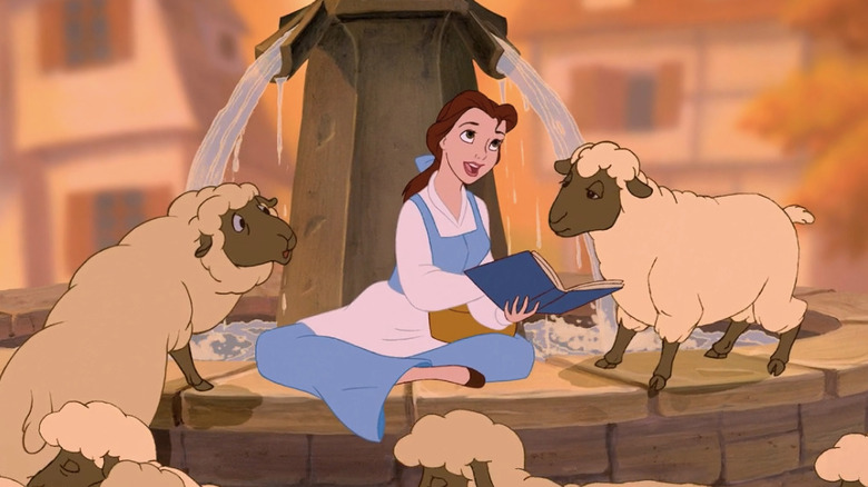 Belle during the opening number of Beauty and the Beast