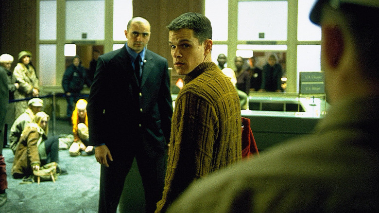 Matt Damon looking concerned in The Bourne Identity