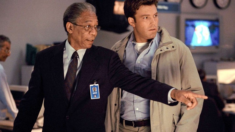 Calbot briefing Jack Ryan about the national crisis in The Sum of All Fears