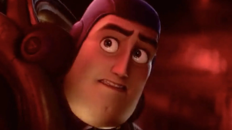 Buzz Lightyear looks shocked in "Lightyear" 