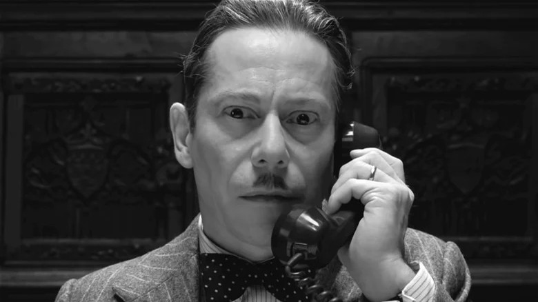 Mathieu Amalric on phone in "The French Dispatch"