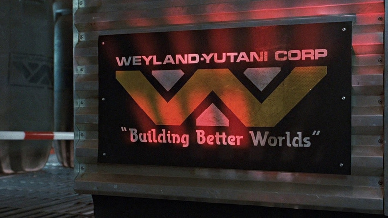 Weyland-Yutani logo in Aliens